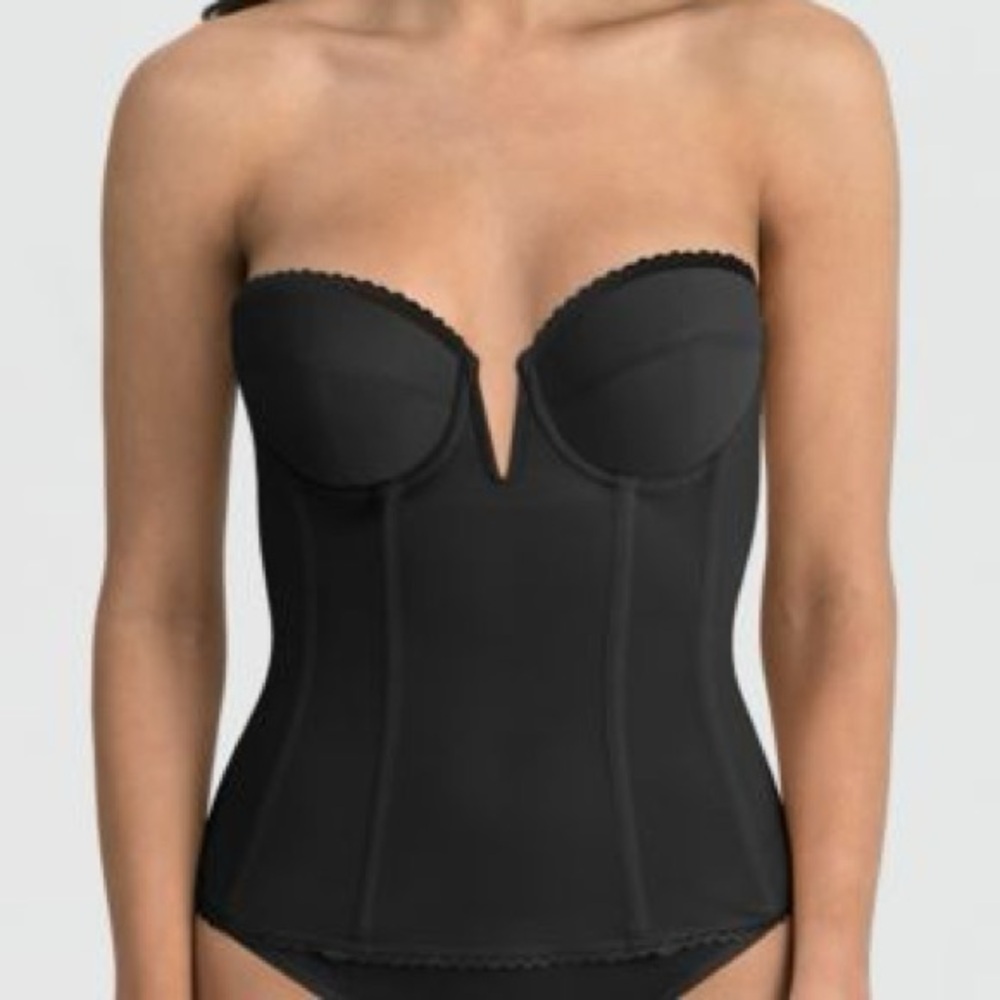 DOMINIQUE V line longline strapless convertible underwire corset bra size 48D